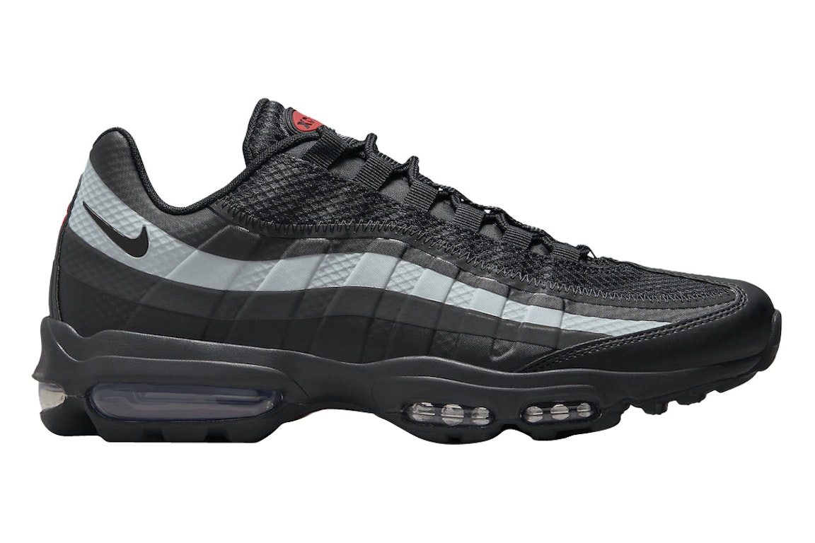 Pre-owned Nike Air Max 95 Ultra Black Picante Red In Black/black-white-picante Red-neutral Grey