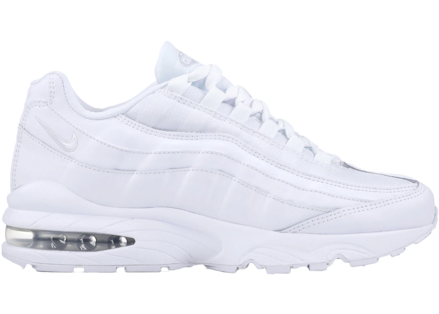 Nike Air Max 95 White Metallic Silver (GS) - 905348-104 - US