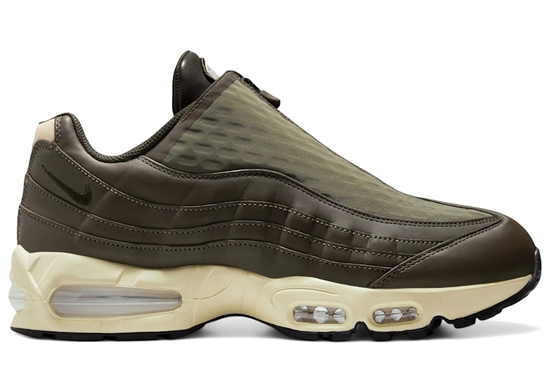 Men's Nike Air Max 95 Zip SP Sneakers in Medium Olive/Alabaster/Velvet Brown (IQ3466-200)