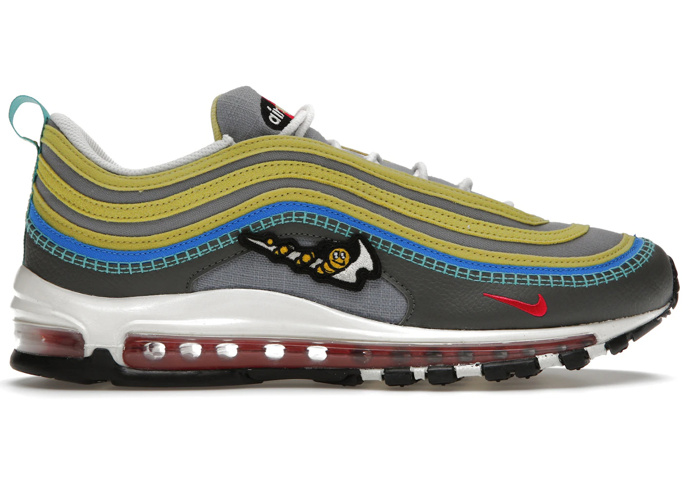 Nike air max 97 pink yellow blue Clearance
