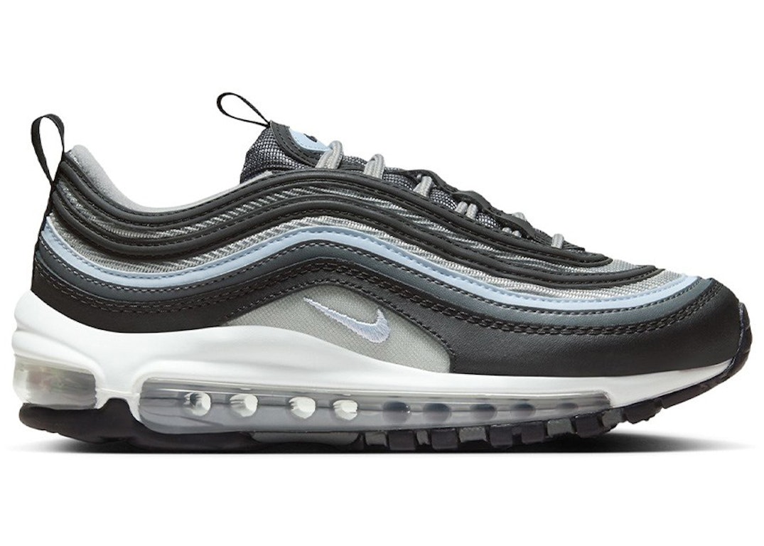 Pre-owned Nike Air Max 97 Black Blue Tint (gs) In Black/blue Tint/iron Grey