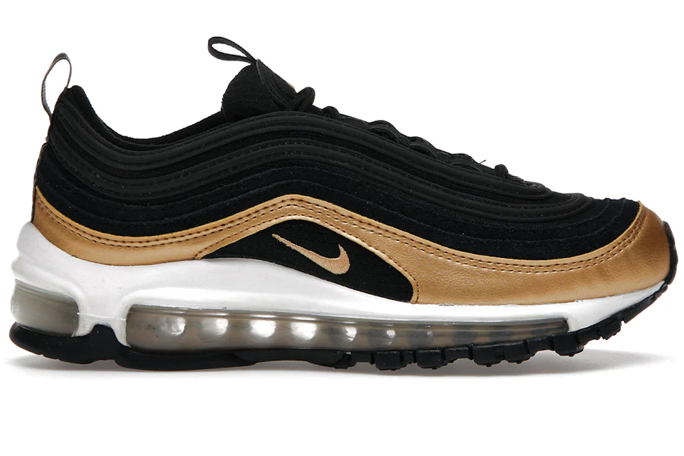 Nike Air Max 97 Black Metallic Gold (GS) Kids' - 921522-014 - US