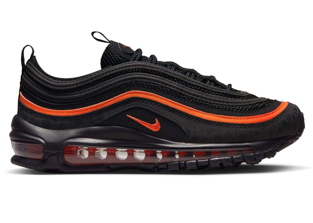 Pre-owned Nike Air Max 97 Black Safety Orange (gs) In Black/safety Orange/black