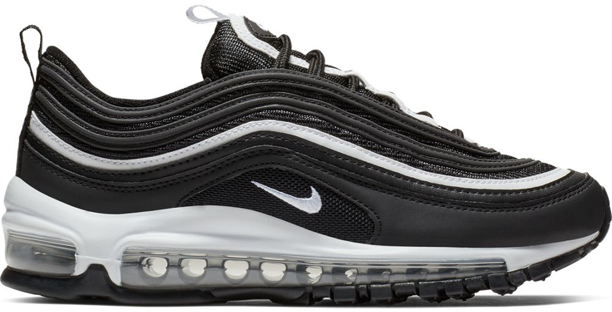 97 air max black and white