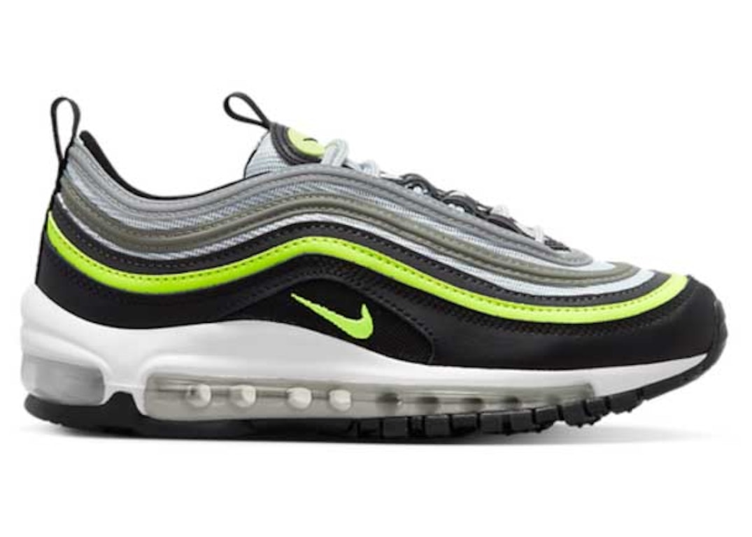 Pre-owned Nike Air Max 97 Icons Neon (gs) In Pure Platinum/black/white