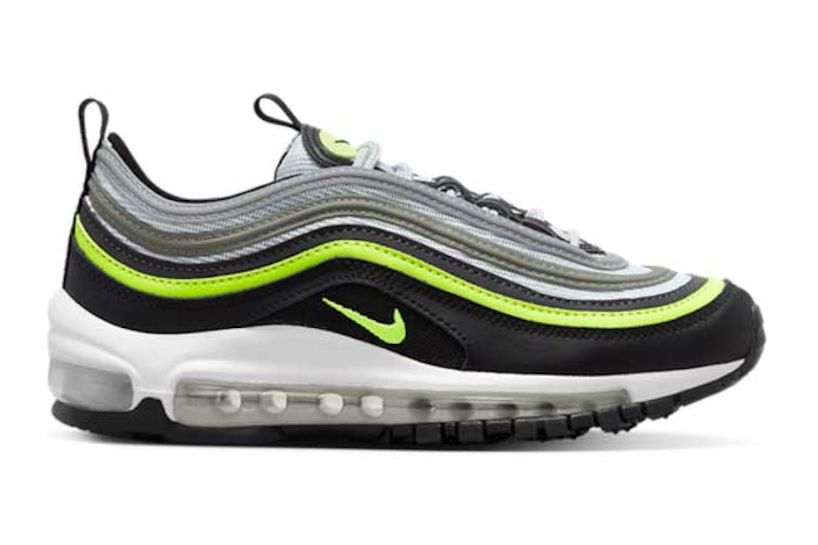 Pre-owned Nike Air Max 97 Icons Neon (gs) In Pure Platinum/black/white