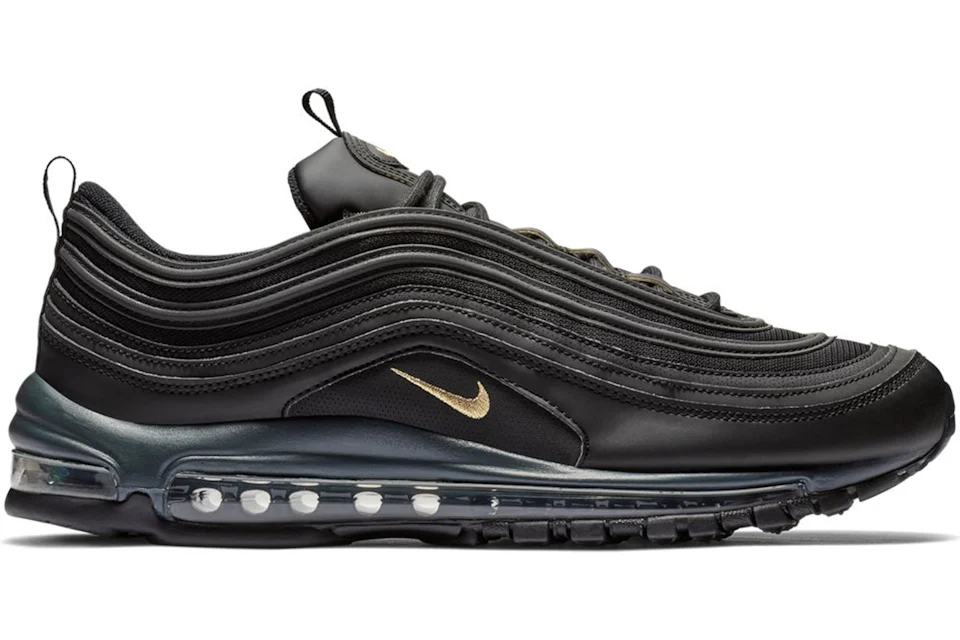 Nike Air Max 97 Leather Black Gold Men s BQ4580 001 US