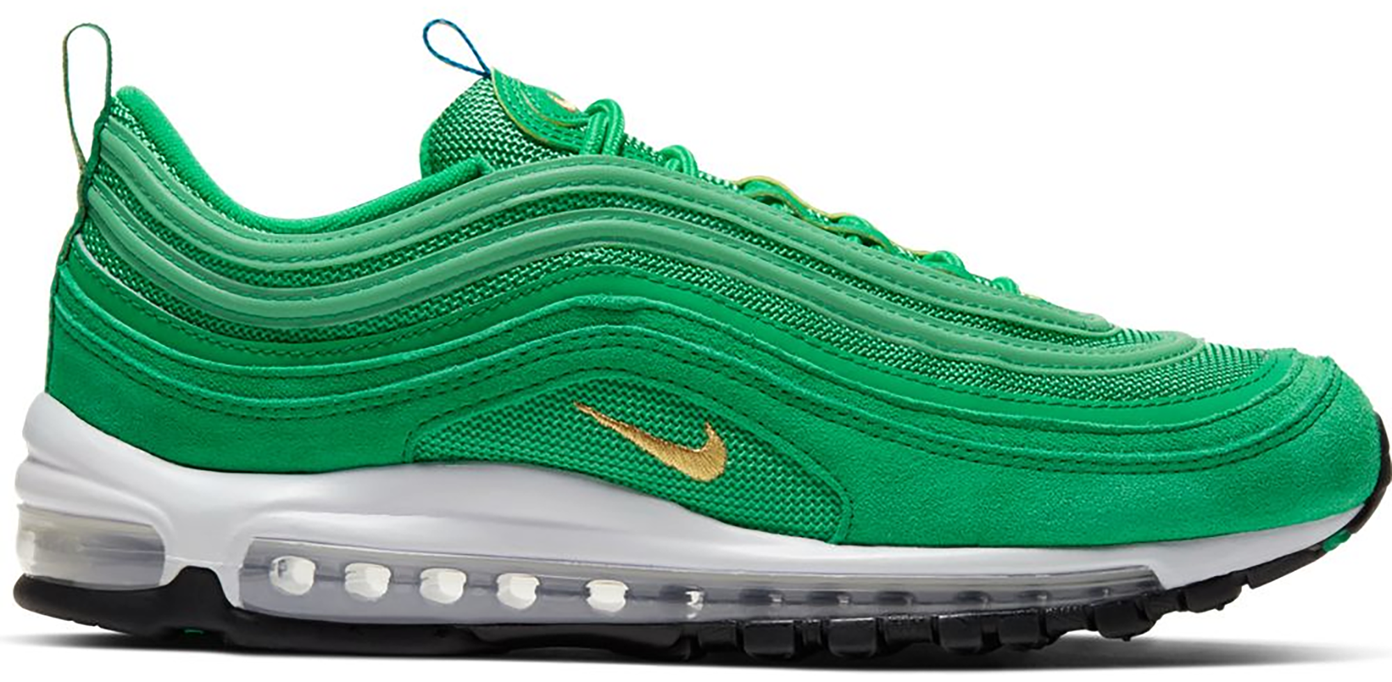 green and white air max 97