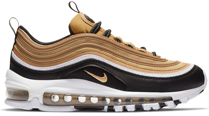 nike air max 97 black white gold