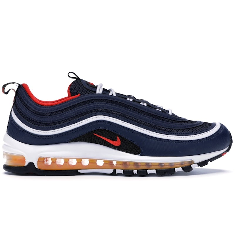Nike Air Max 97 Midnight Navy Habanero Red Men's 921826-403 US