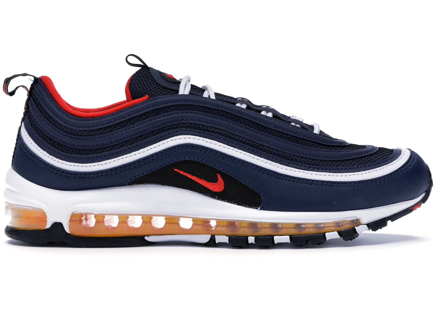 Nike Air Max 97 Midnight Navy Habanero Red Men's 921826-403 US