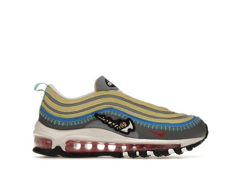 Nike air max 97 wolf grey yellow  and  gym outlet blue