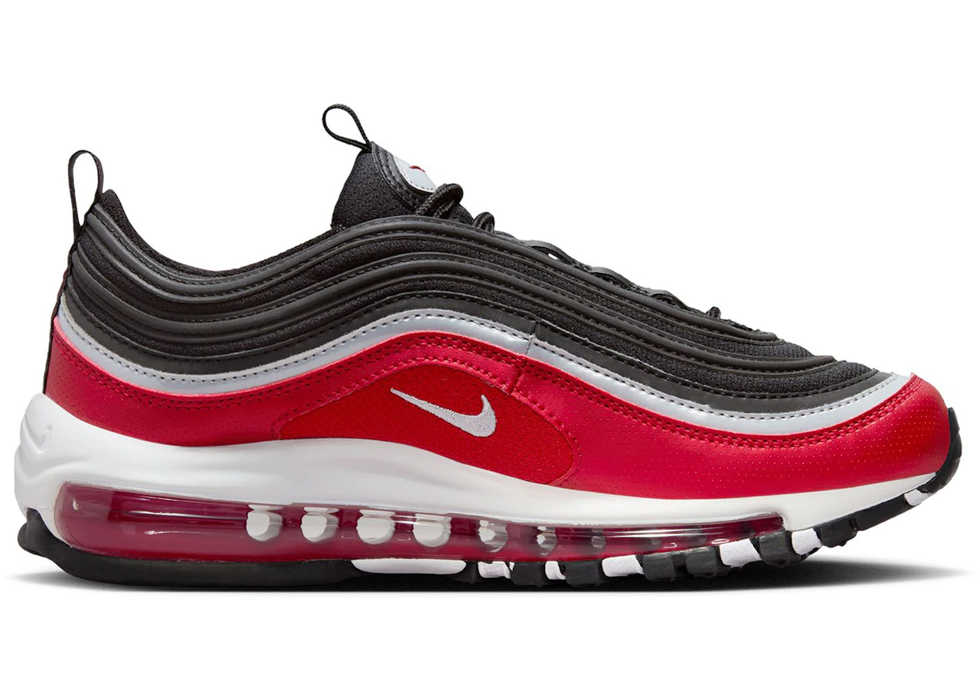 Nike air max 97 black red and silver Clearance