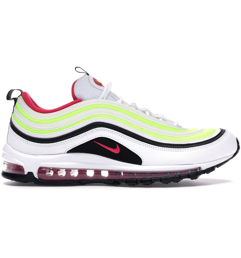 Nike Air Max 97 White Black Volt Rush Pink Men's CI9871-100 US