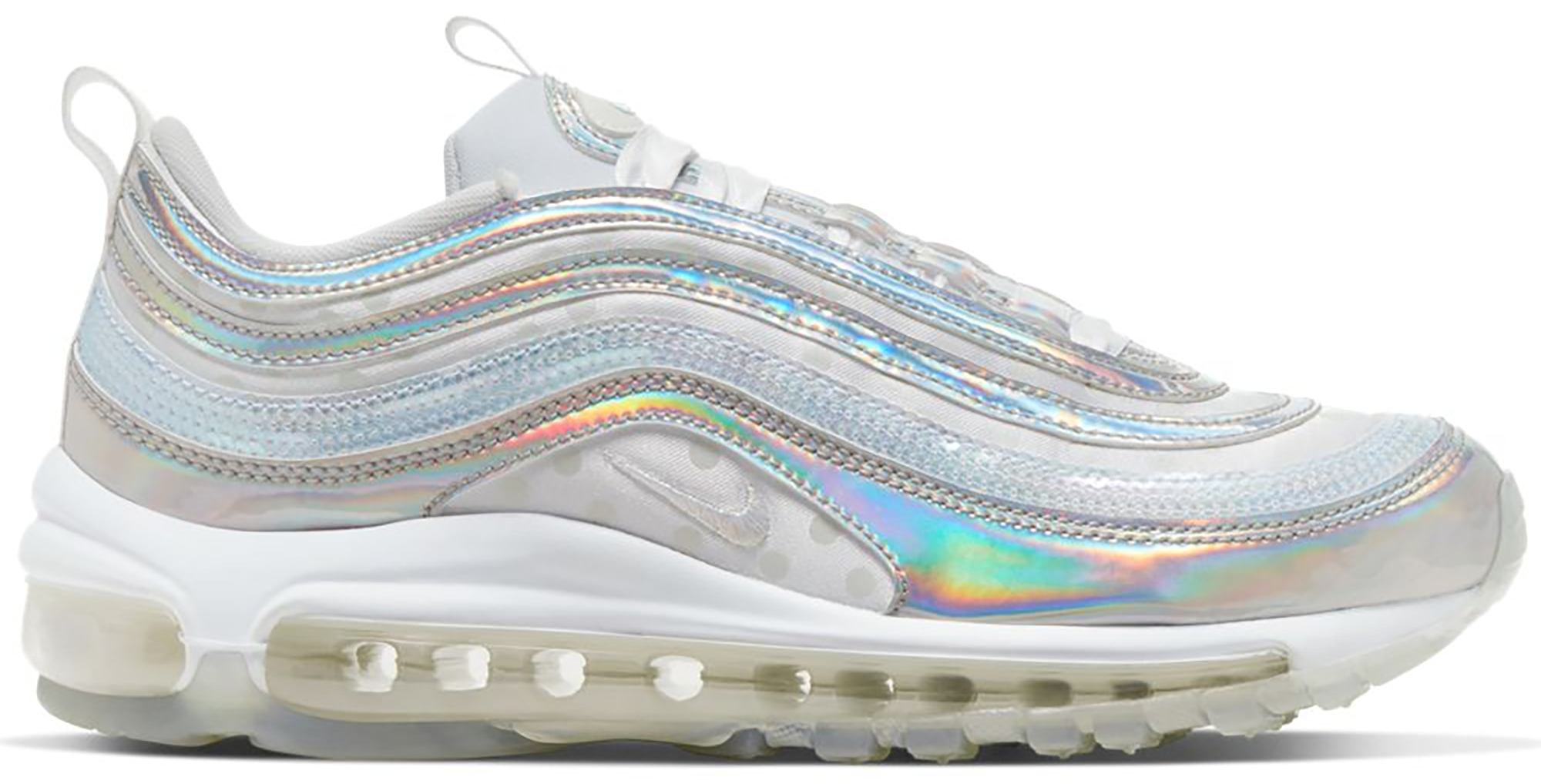white and holographic air max 97