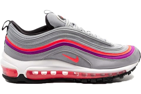 Nike Air Max 97 Wolf Grey Solar Red Vivid Purple (Women's