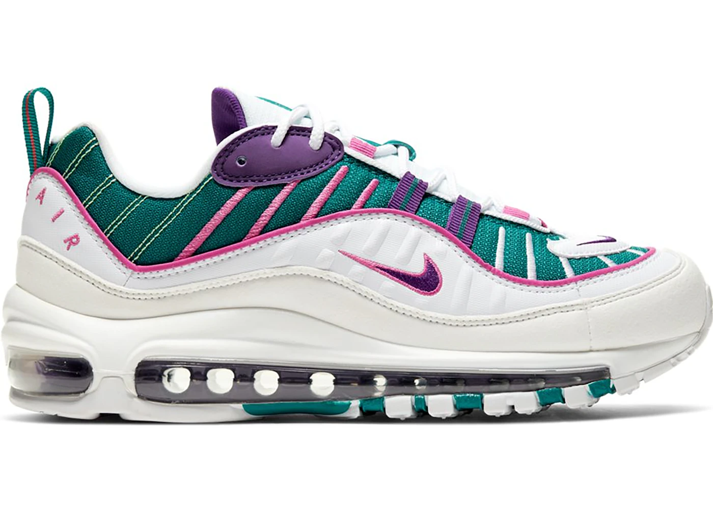 Air max 98 white 2025 pink