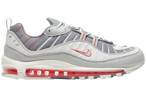 Nike Air Max 98 Grey Sail Habanero Red Men's CJ0592-001 US