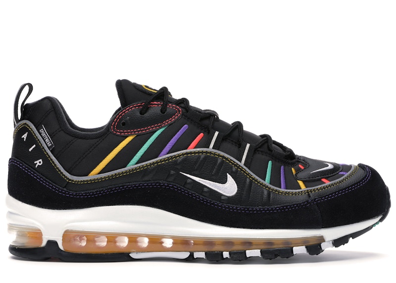 air max 98 premium black flash crimson kinetic green