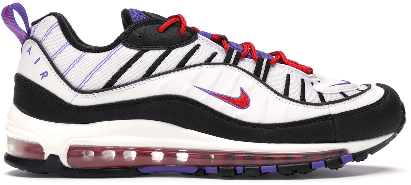 Nike Air Max 98 Raptors Purple Red Running Shoes AH6799-501 Women's Size 7