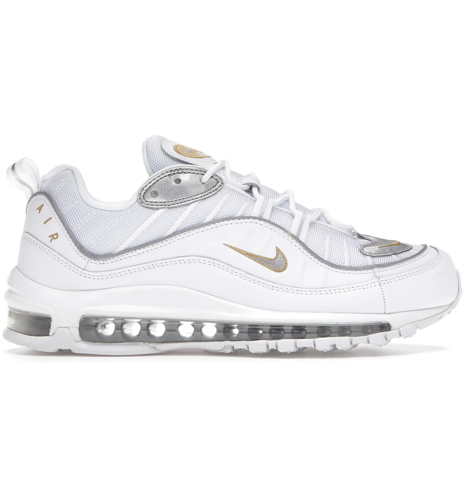 Nike air max 98 white and gold Clearance