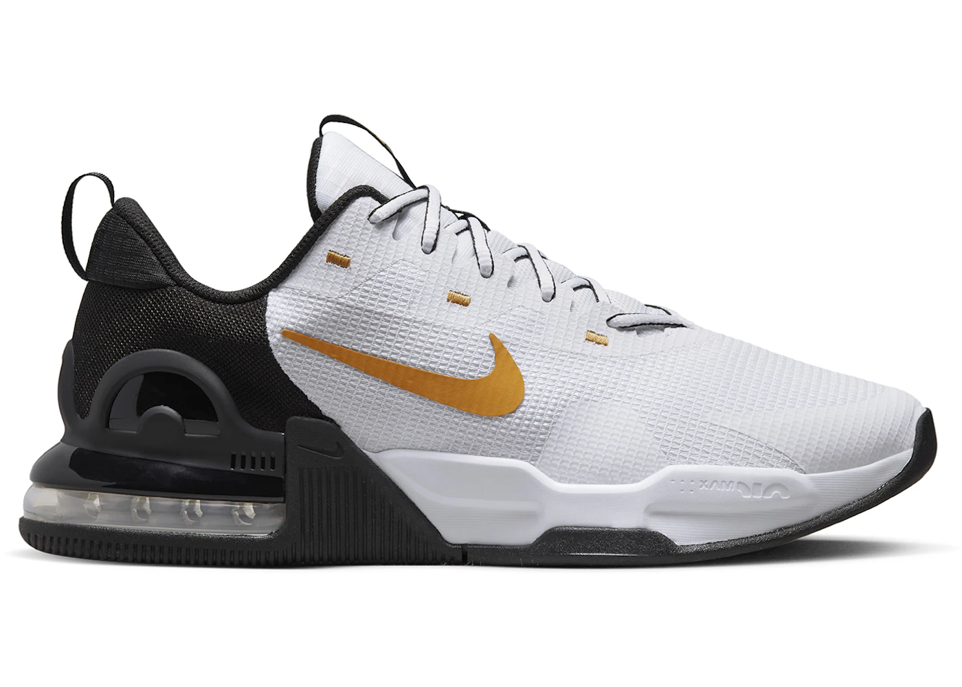 Nike Air Max Alpha Trainer White Black Gold Suede Men's DM0829