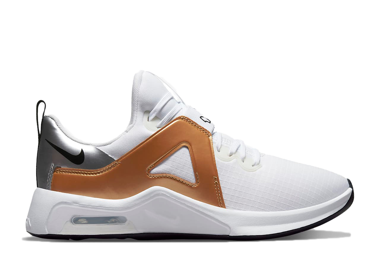 Nike air max on sale bella white and gold