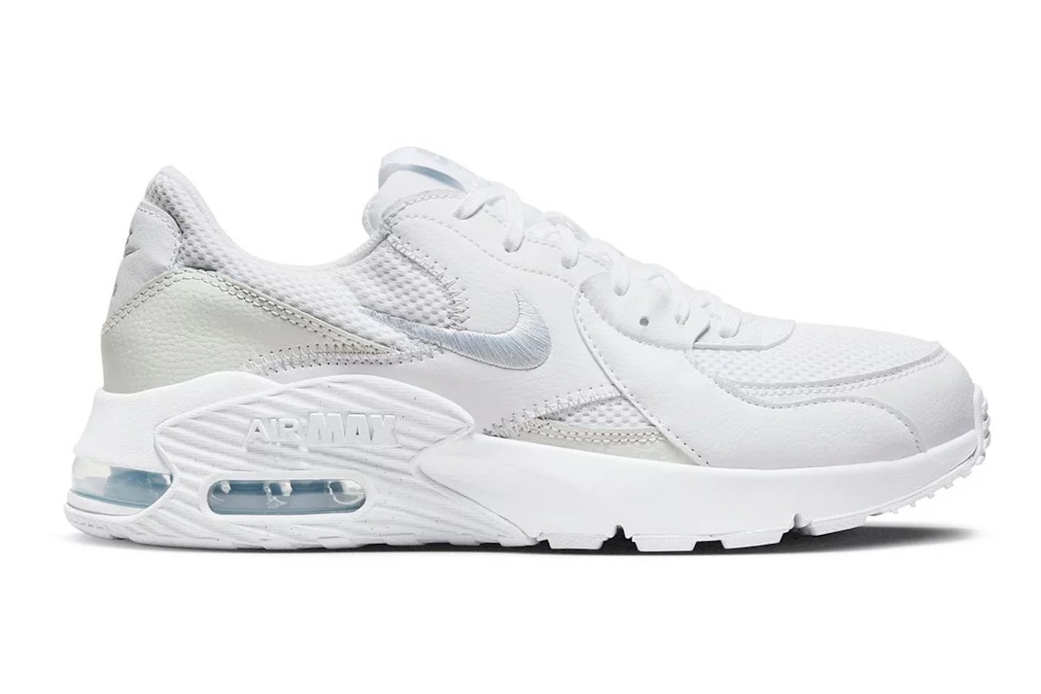Pre-owned Nike Air Max Excee White Metallic Platinum (women's) In White/white/metallic Platinum