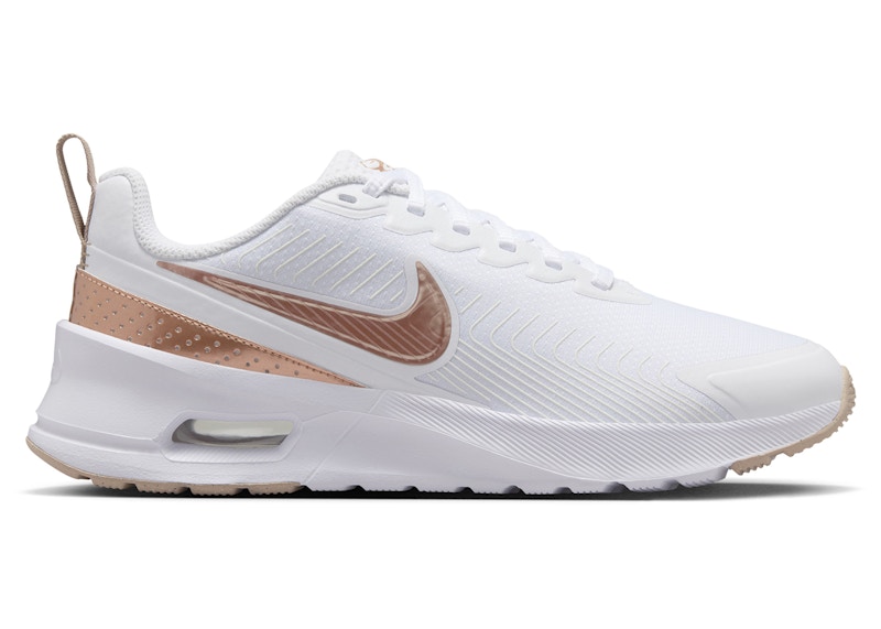 Pre-owned Nike Air Max Nuaxis Metallic Red Bronze (women's) Sneakers In White/sand/black In Multi