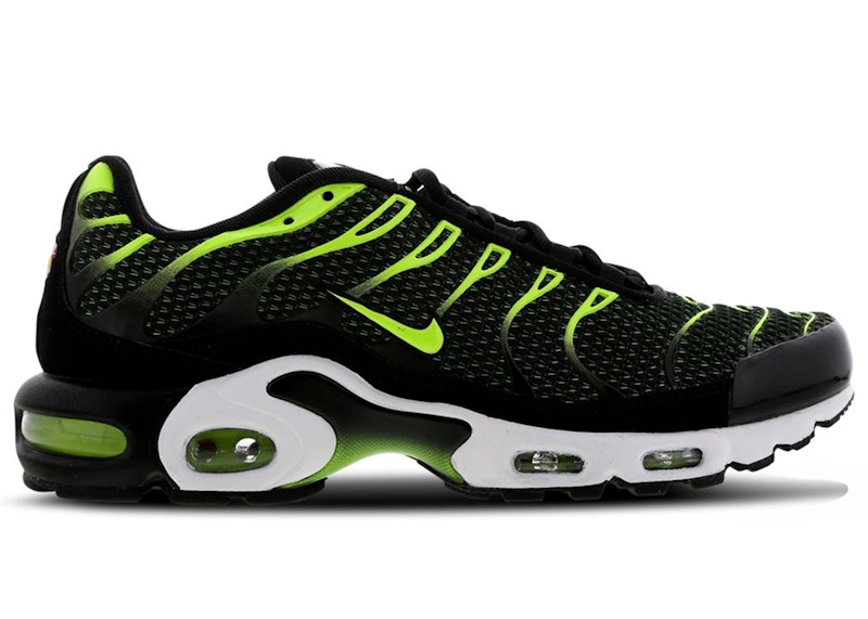 Nike air max plus - men's black/volt/dark on sale grey/white