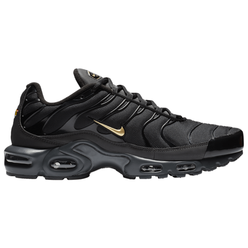 black air max with gold tick