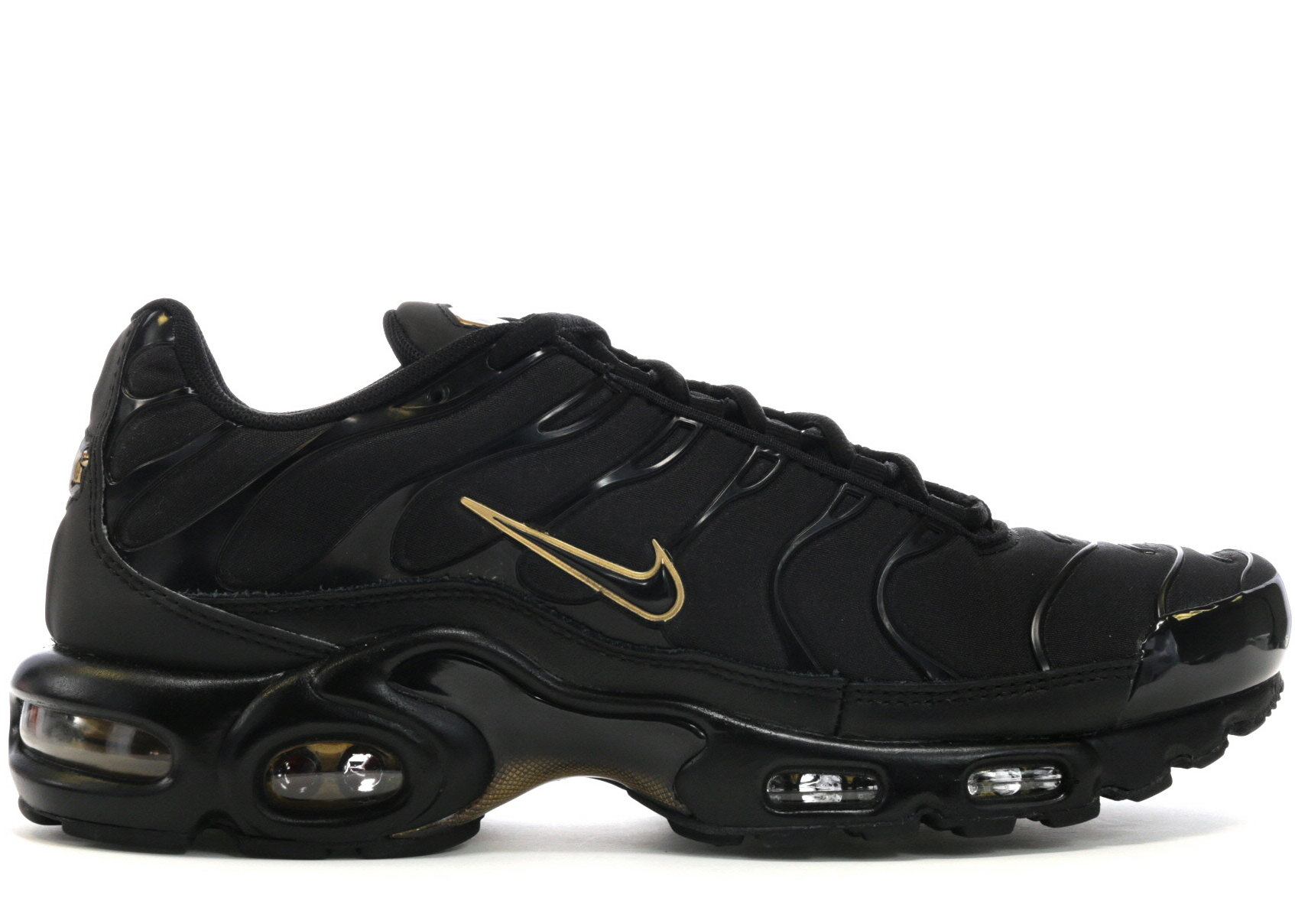 black gold nike air max plus