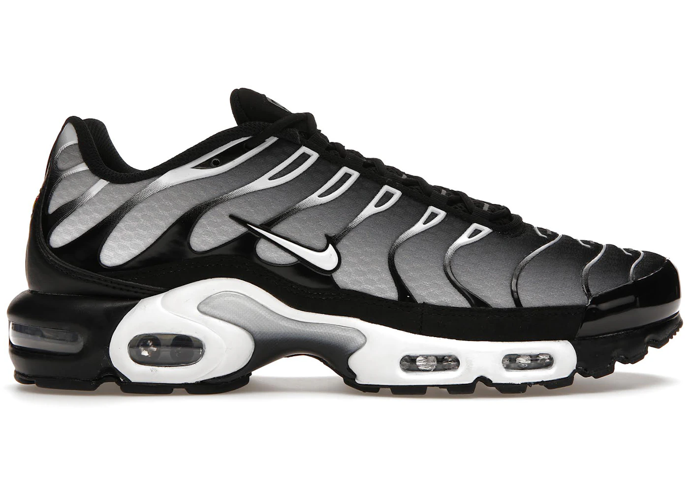 Nike air max plus black white  and  reflect silver Outlet