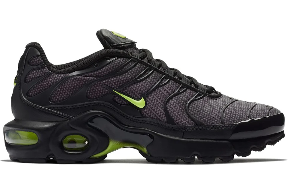Nike Air Max Plus Black Volt Glow GS Kids AO5435 002 US
