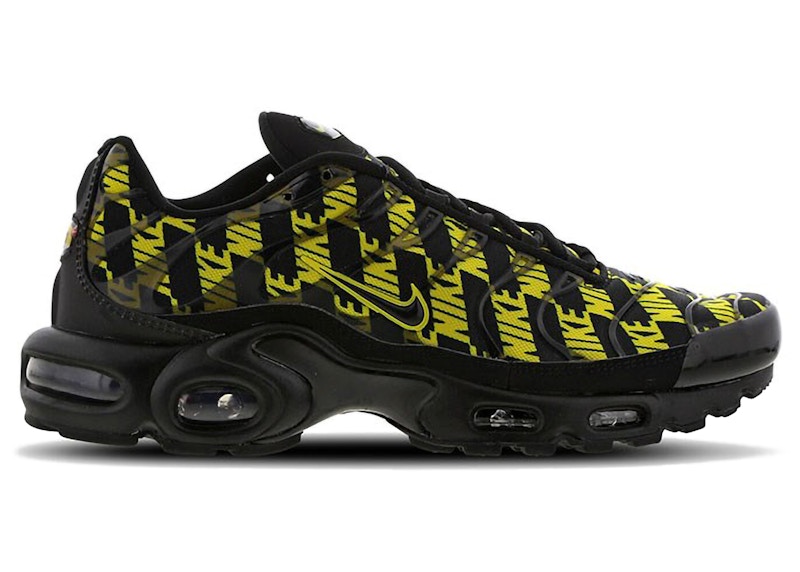 Nike Air Max Plus Black Yellow Nike Print Herren CJ5331 001 DE