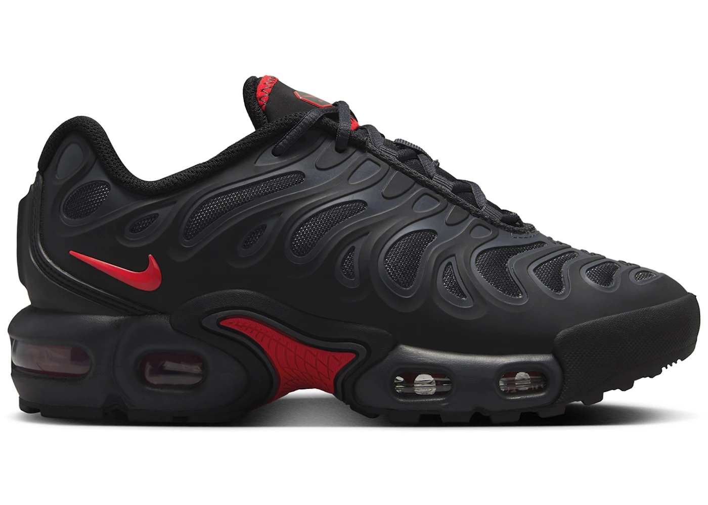 Nike Air Max Plus Drift Black Dark Smoke Grey University Red (GS