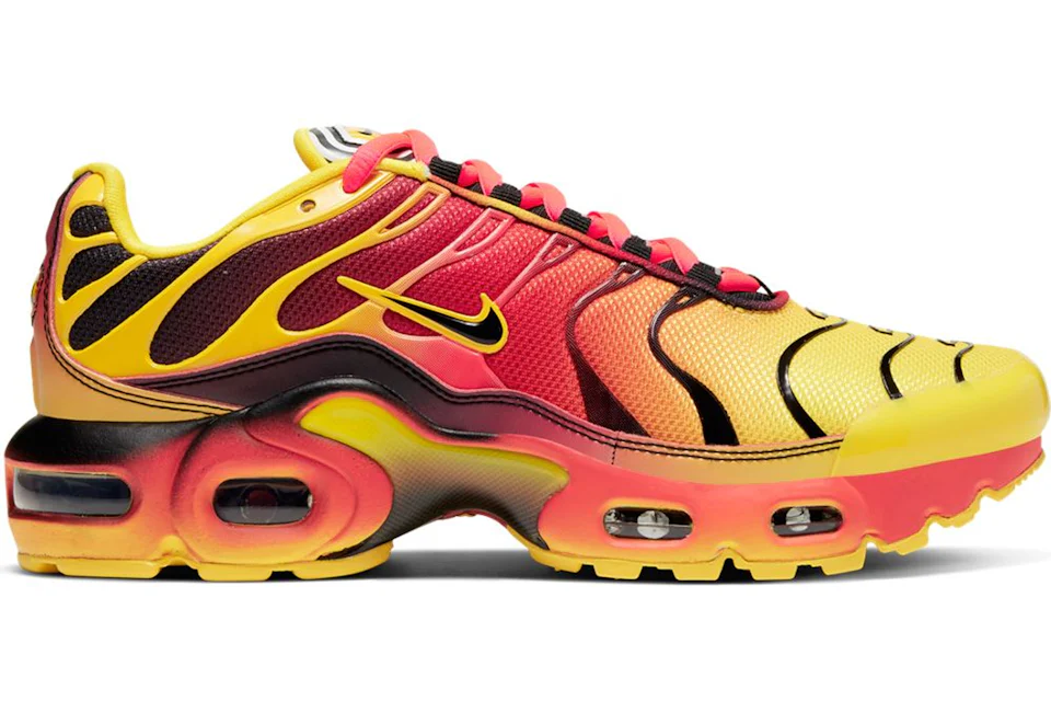 Nike Air Max Plus Fade Chrome Yellow Bright Crimson GS CT0962 700 US
