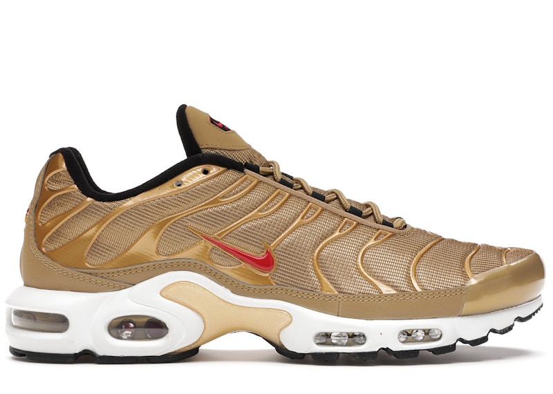 air max plus white and gold