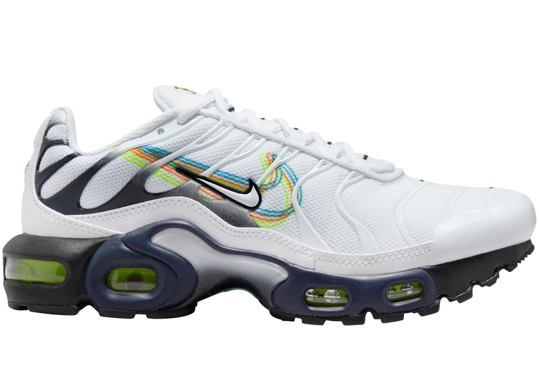 Pre-owned Nike Air Max Plus Multi-swoosh (gs) In White/volt/football Grey
