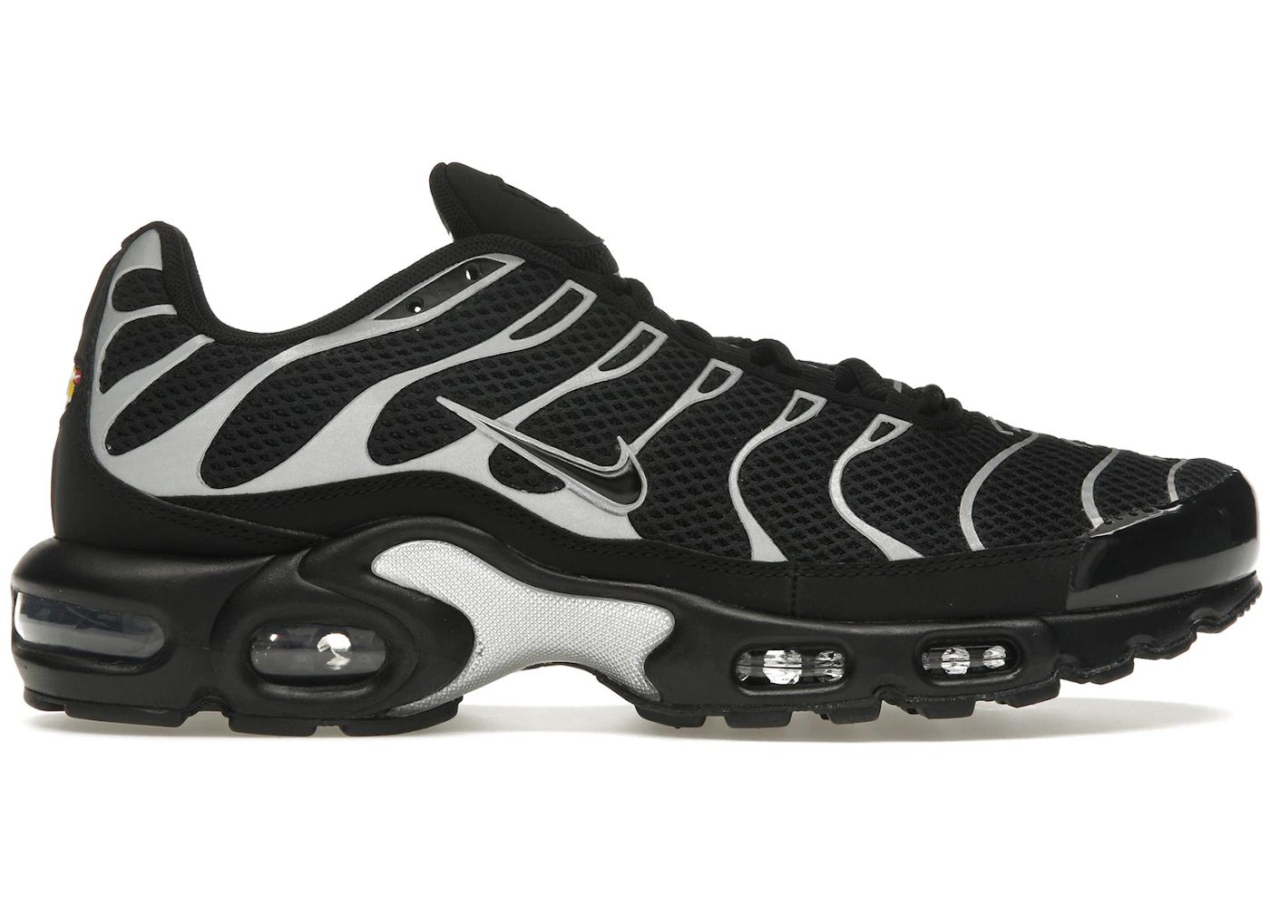 Nike Air Max Plus Premium Black Reflective Silver Men's HQ3029