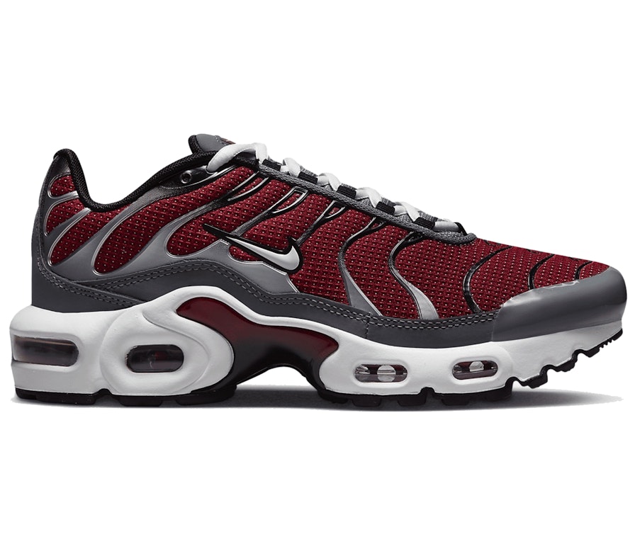 Pre-owned Nike Air Max Plus Team Red Cool Grey (gs) In Team Red/black/cool Grey