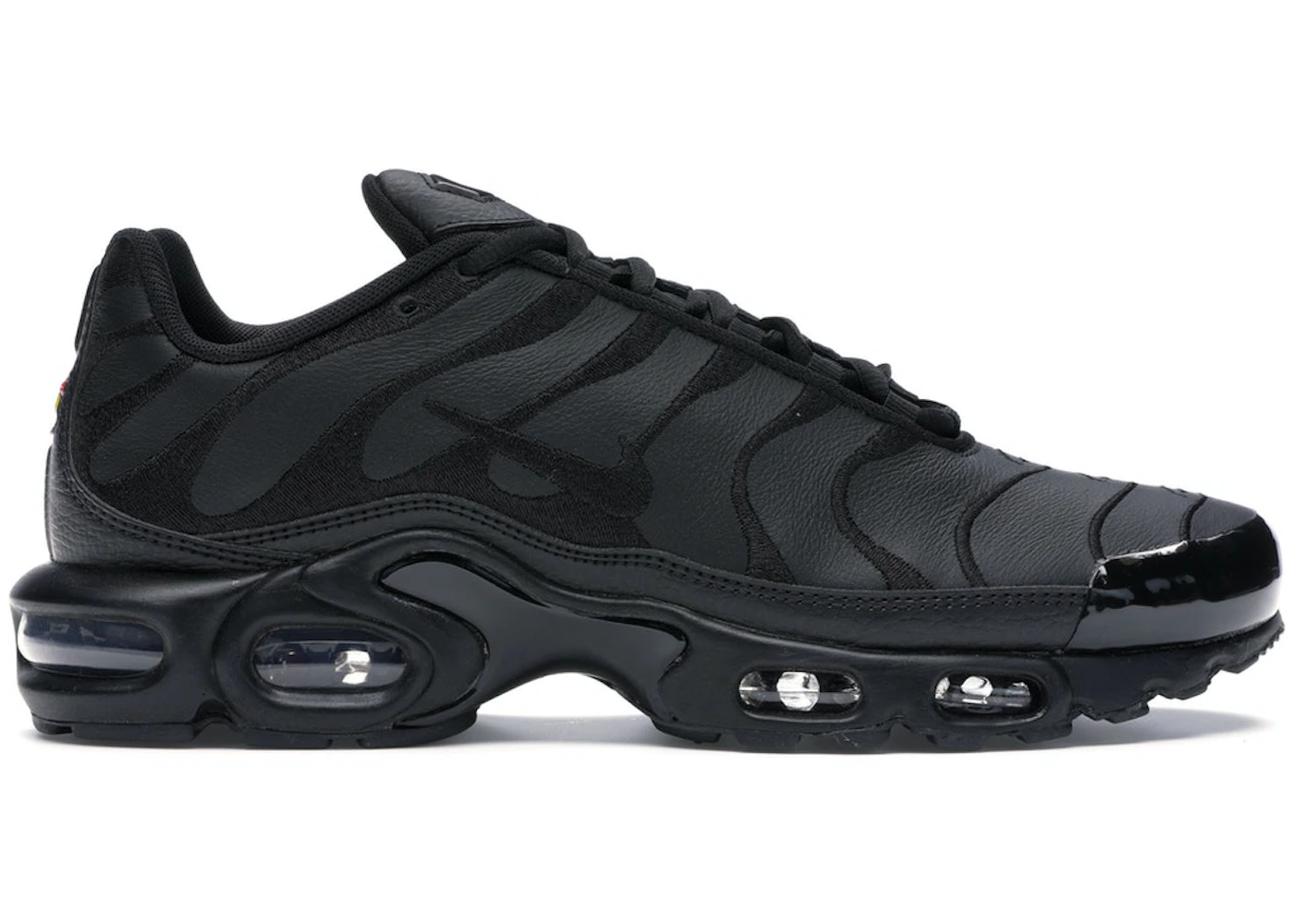 Nike Air Max Plus Triple Black Leather Men's AJ2029-001 US
