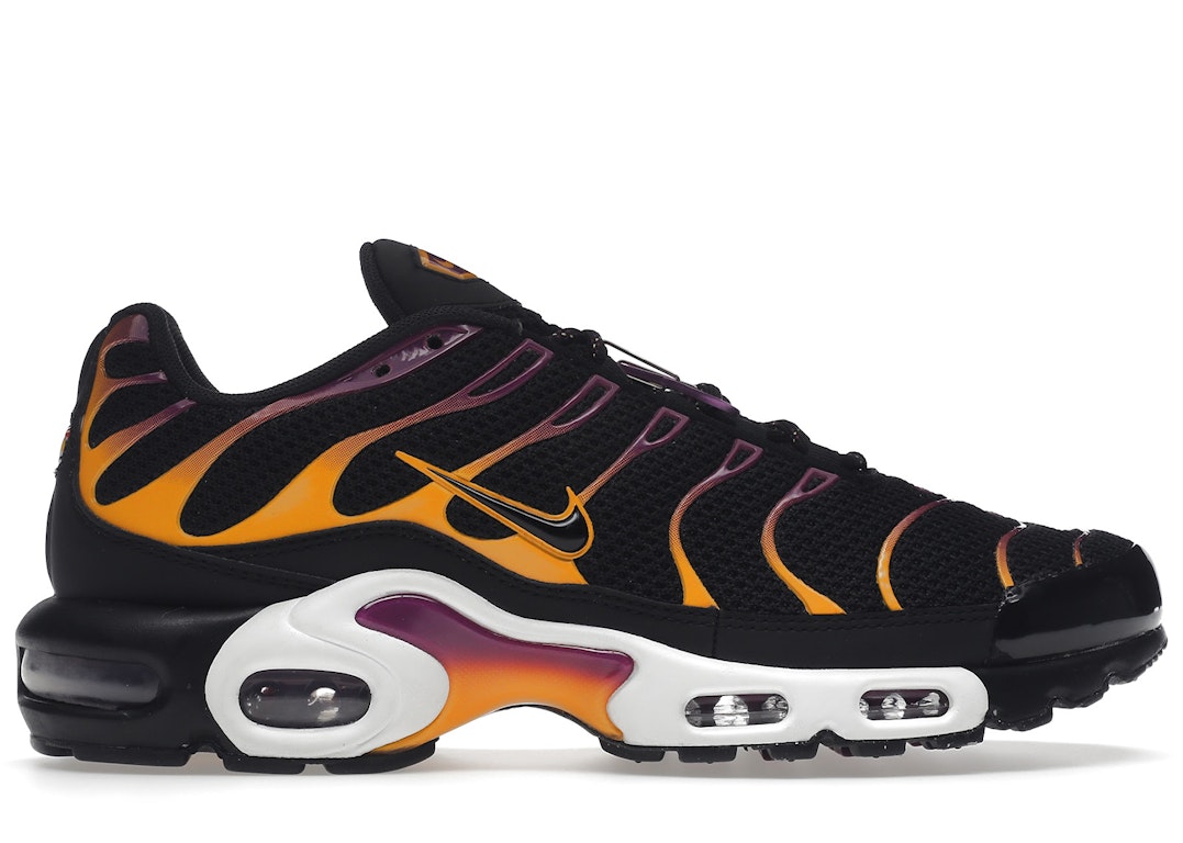 Pre-owned Nike Air Max Plus University Gold Viotech Purple In Black/university Gold/viotech