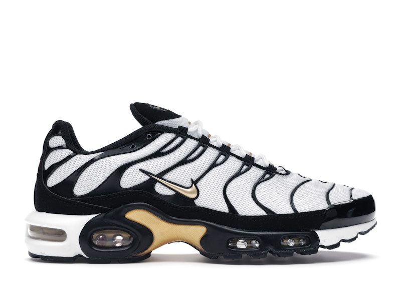 nike air max plus black metallic gold