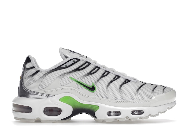 nike air max plus white metallic