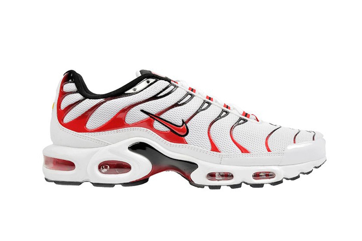 Pre-owned Nike Air Max Plus White Red Black In White/red/black