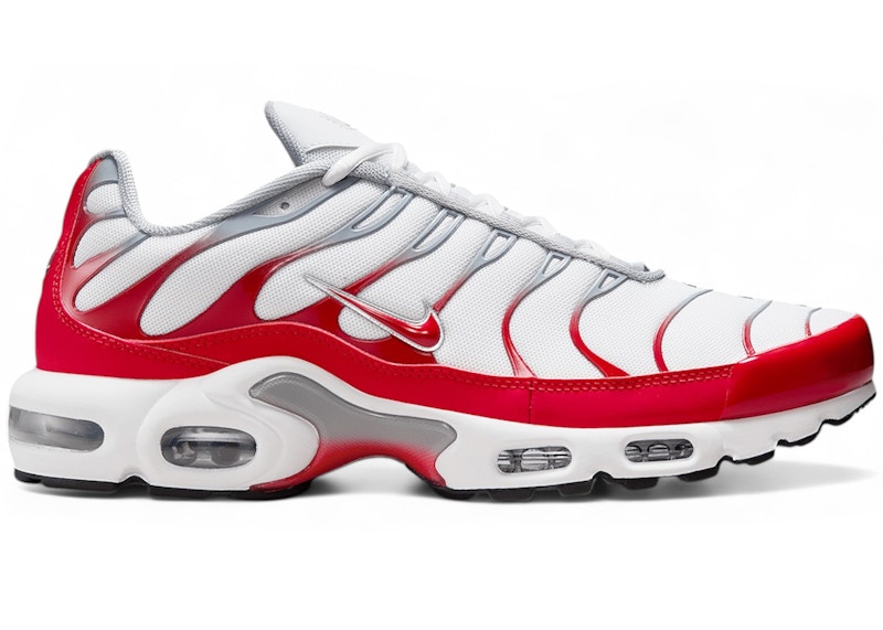 Nike Air Max Plus White University Red Wolf Grey Men's - IF6224