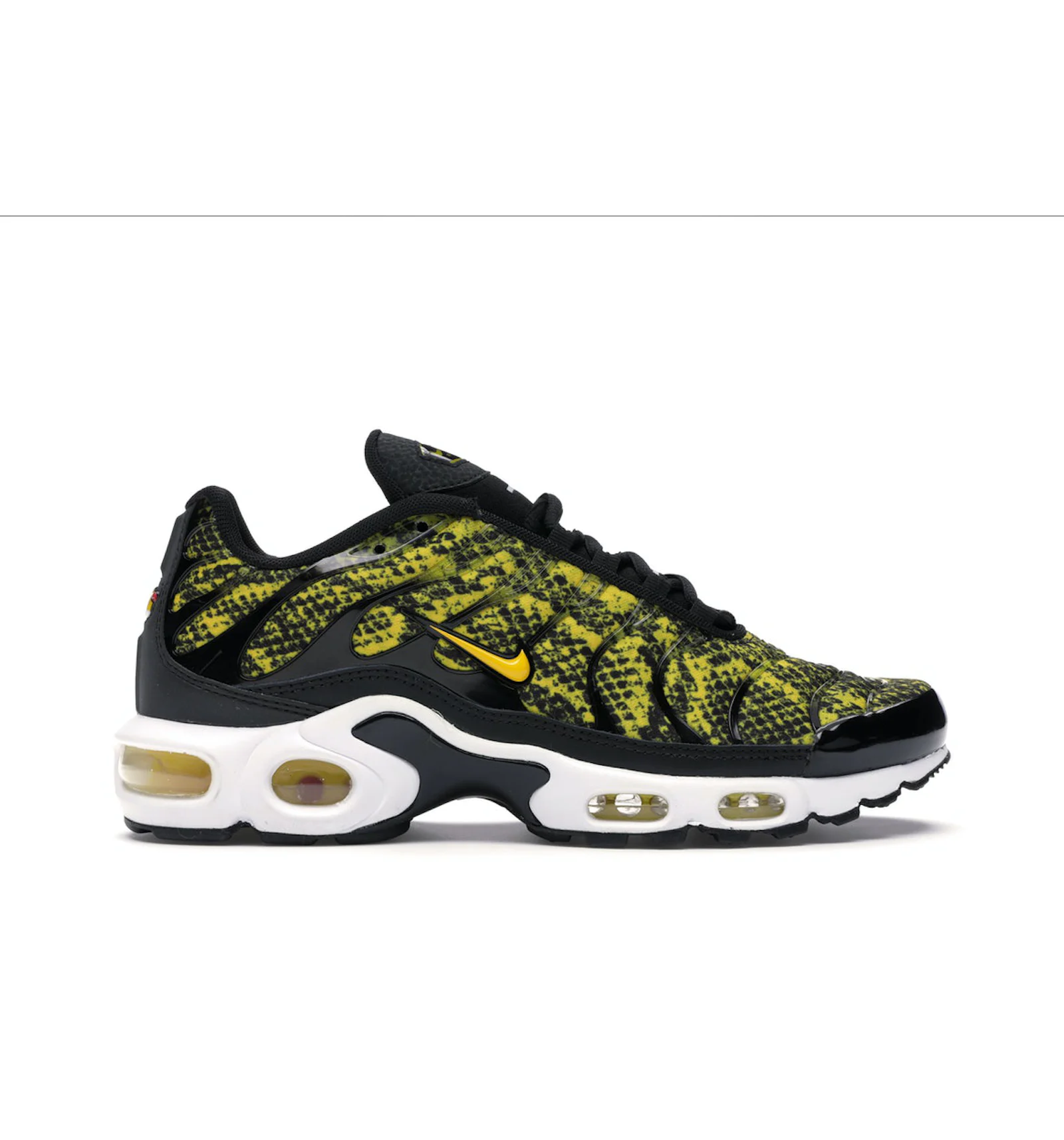 Nike air max plus top womens black and yellow
