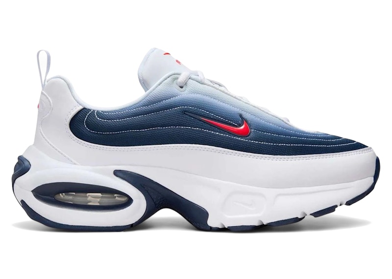 Pre-owned Nike Air Max Portal Usa (women's) Sneakers In White/midnight Navy Blue/bright Crimson In Multi