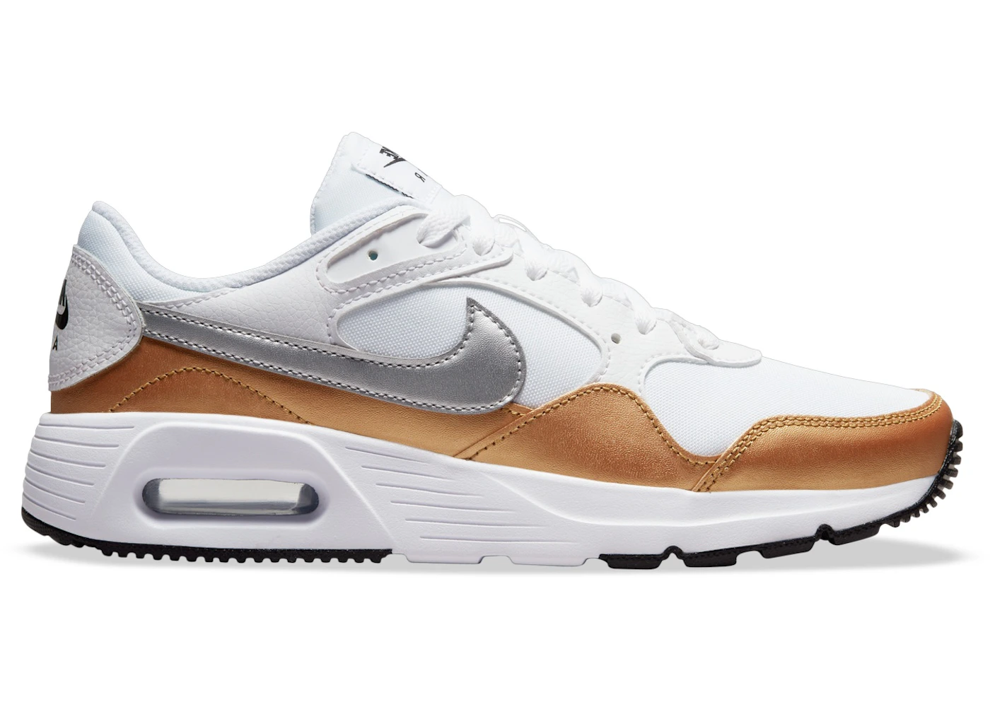 Nike Air Max SC White Metallic Gold Black Metallic Silver (Women's